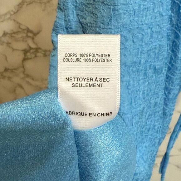 NEW ASTR The Label Crinkle Shoulder Midi Dress Blue Size XL - Picture 11 of 12